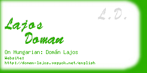 lajos doman business card
