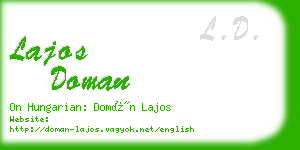 lajos doman business card